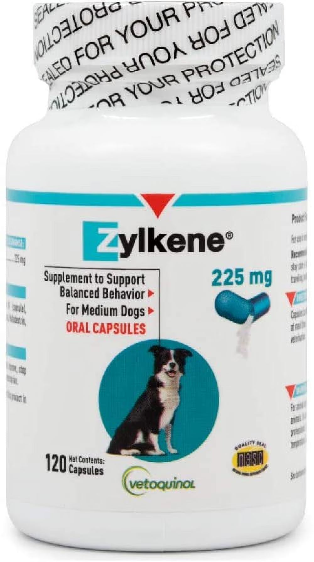 Zylkene Calming Behavior Support Supplement, Helps Promote Relaxation and Reduce External Stress Factors, Daily Behavioral Support and Anxiety Relief, Dog or Cat, 65Lbs+, 450Mg, 30Ct
