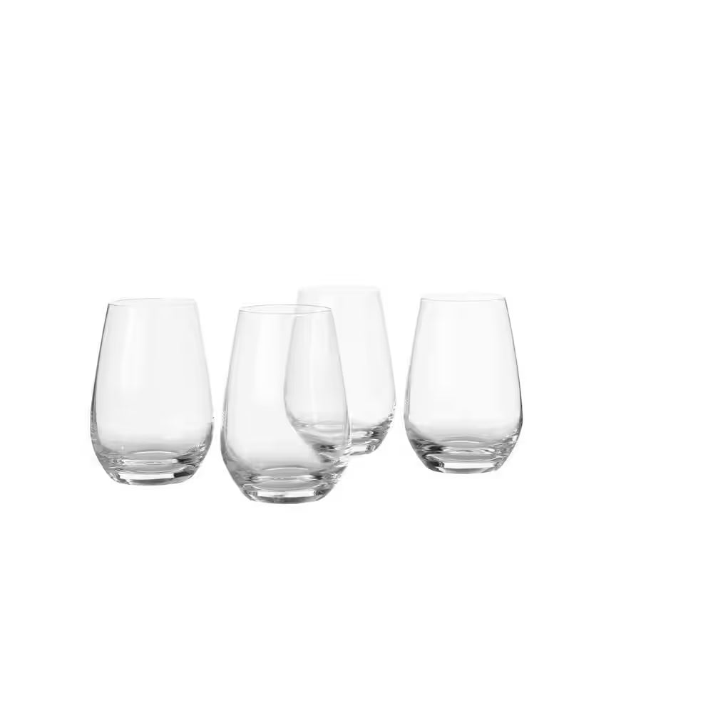 Voice Basics 13.25 Fl. Oz. Crystal Stemless Wine Glasses (4-Pack)