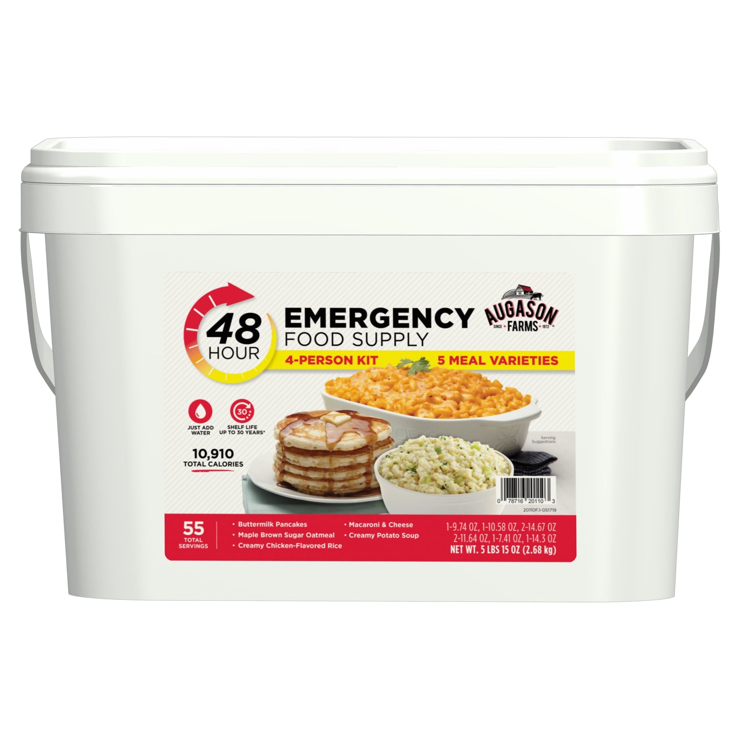 (2 Pack) (2 Pack) 48-Hour 4-Person Emergency Food Supply, 95 Oz