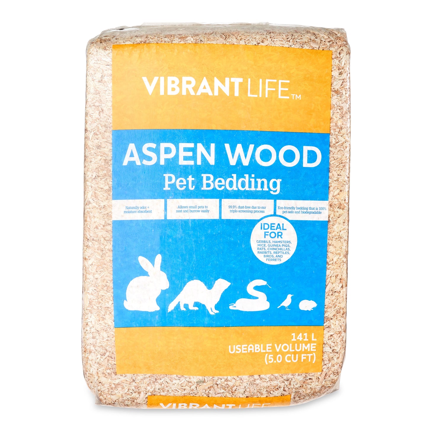 (4 Pack) Aspen Wood Pet Bedding, 141 L Bag