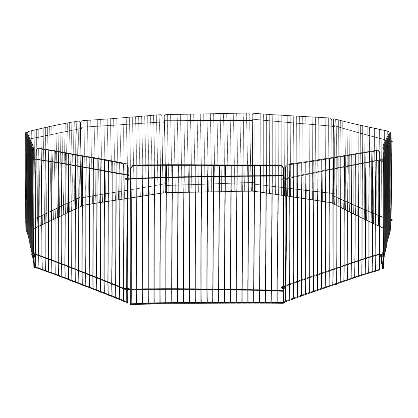 (3 Pack) Portable Steel Wire Play Pen for Small Pets, Customizable, 10 Panels, Indoor & Outdoor Use, 9" Tall