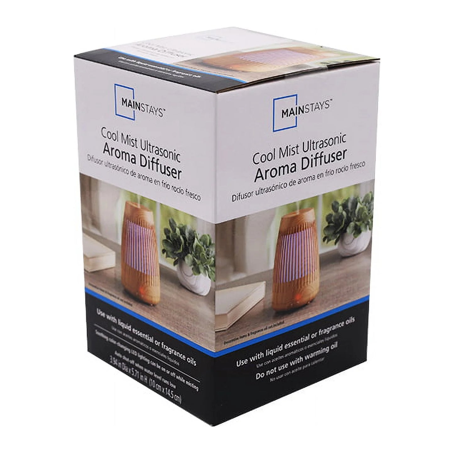 (6 Pack) Cool Mist Ultrasonic Aroma Diffuser 100Ml Wood & White