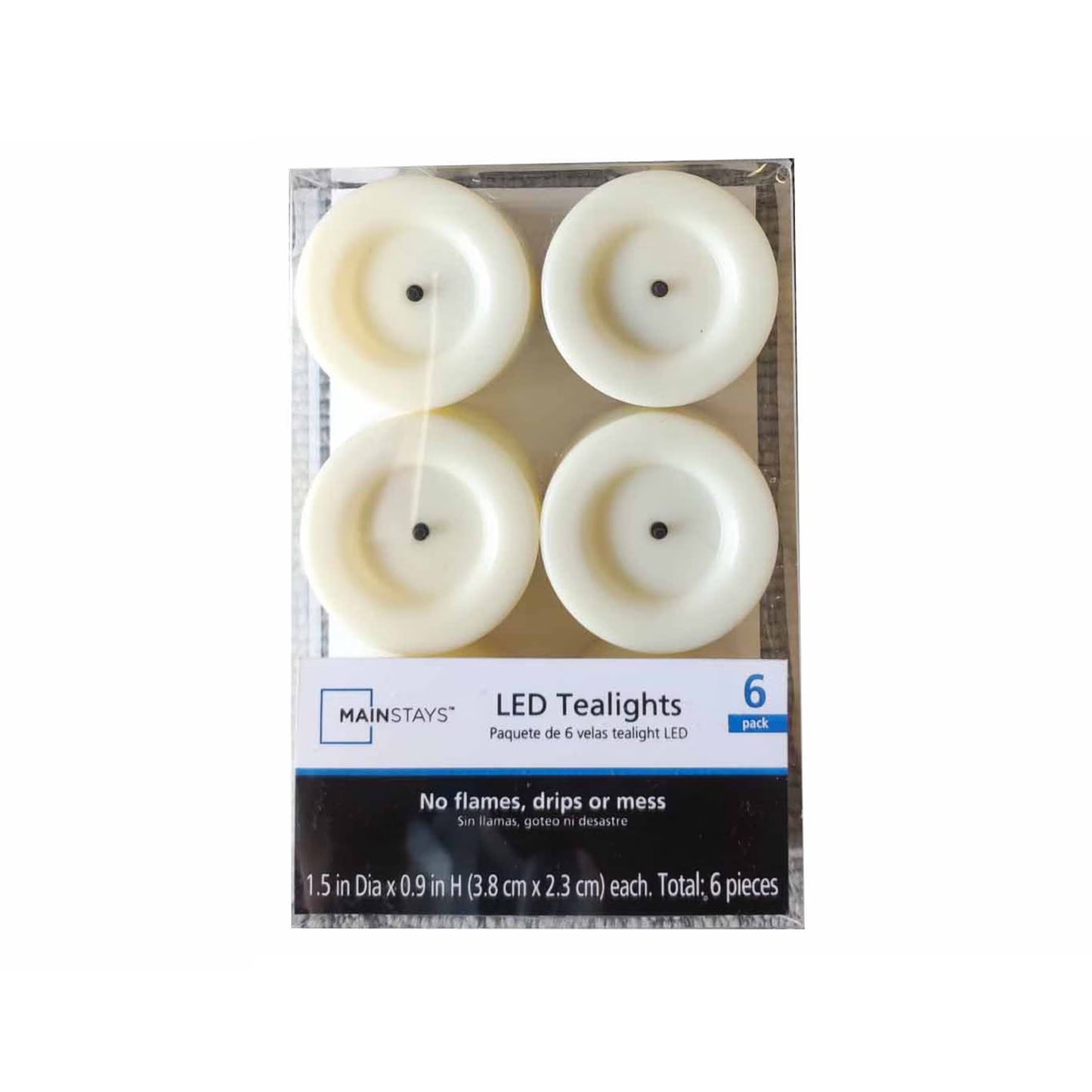 (3 Pack) Unscented Flameless LED Tealights, Ivory, 6 Count