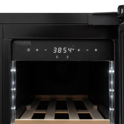 Reserve 24 In. French Door Dual Zone Panel Ready Undercounter with 20 Bottle Capacity Beverage and Wine Cooler in Black