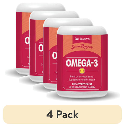 (4 Pack) , Omega 3 Dietary Supplement, Soft Gels, 1000 Mg, 30 Count