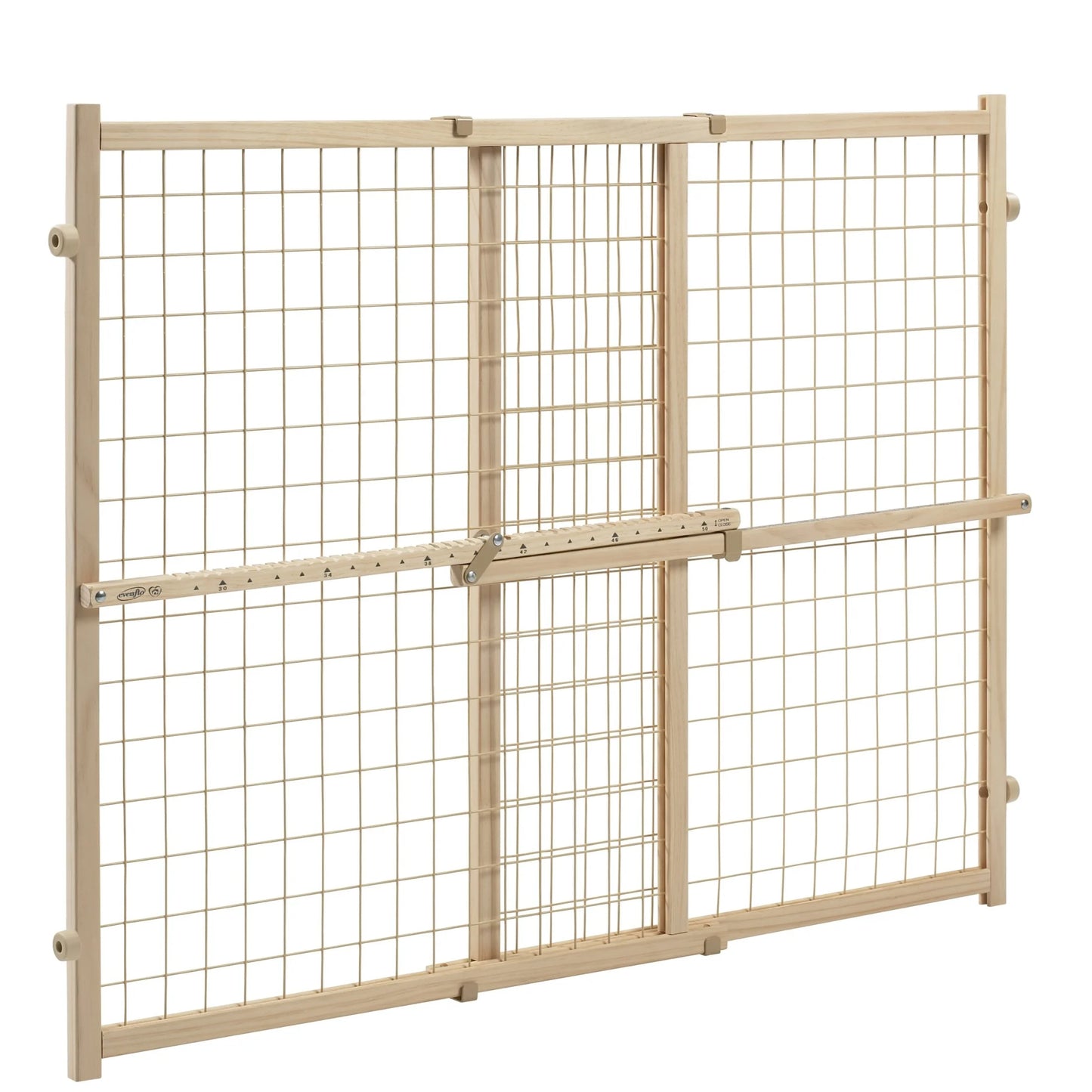 (4 Pack)  Position & Lock Tall and Wide Value Adjustable Baby Gate (Natural), Fits Openings 31 - 50 In. Wide