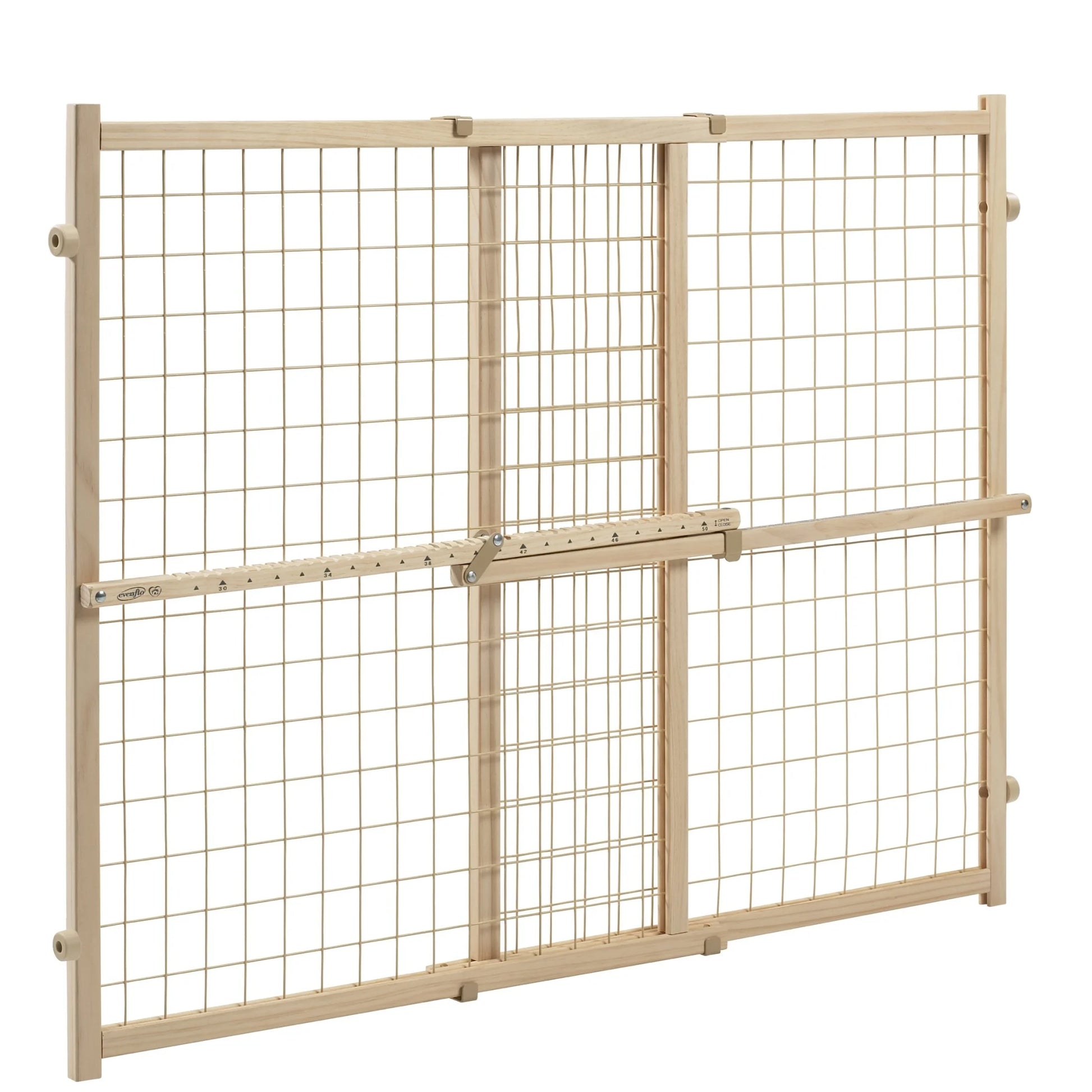 (4 Pack)  Position & Lock Tall and Wide Value Adjustable Baby Gate (Natural), Fits Openings 31 - 50 In. Wide