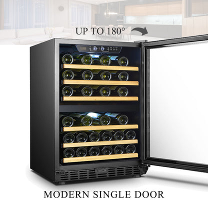 24 Inch Width 44 Bottle Built-In Compressor Dual Zone Wine Cooler