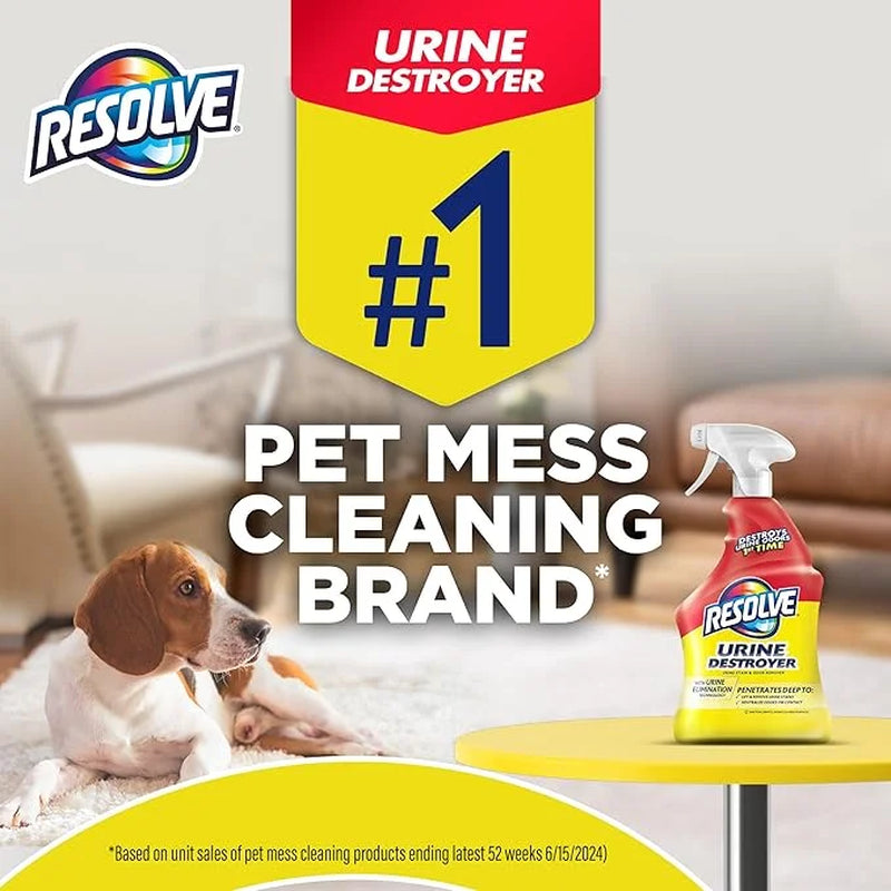 Urine Destroyer Carpet Pet Stain Cleaner Solution and Odor Remover Spray, 32 Oz
