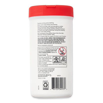 (4 Pack)  Itch Wipes with Aloe for Cats & Dogs, 30Ct