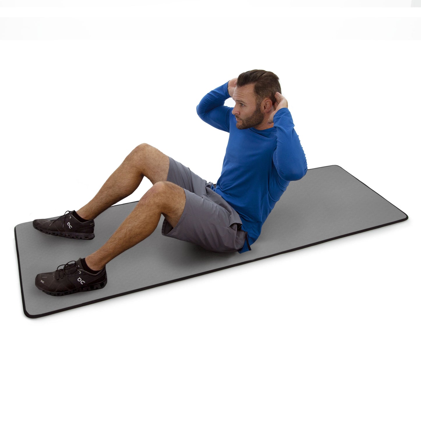 - Deluxe Multi-Purpose Fitness Mat, 12Mm Thick, 24" X 72", 1 Count, Gray – Padded, Skid & Tear Resistant