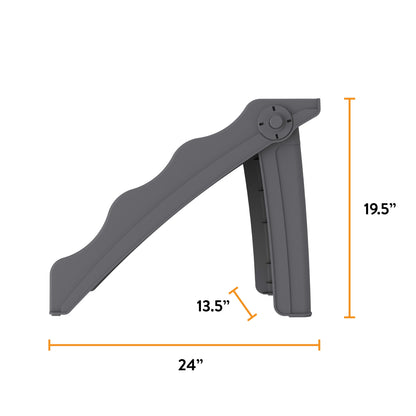 Tail Waggers Dog Stairs Flexi-Step, Foldable Dog Steps with 4-Step Design and Non-Slip Treads, Medium