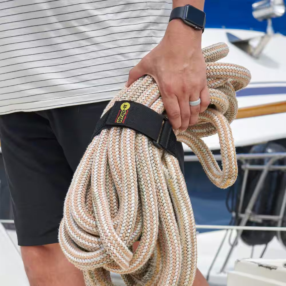 Super-Stretch Storage Strap Elastic All-Purpose Hook and Loop Cinch Strap in Black (Assorted 6-Pack)