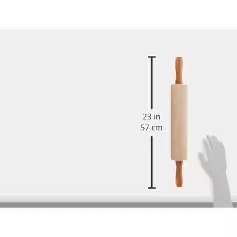 12 In. By-2-3/4 In. Hardwood Maple Medium Gourmet Rolling Pin