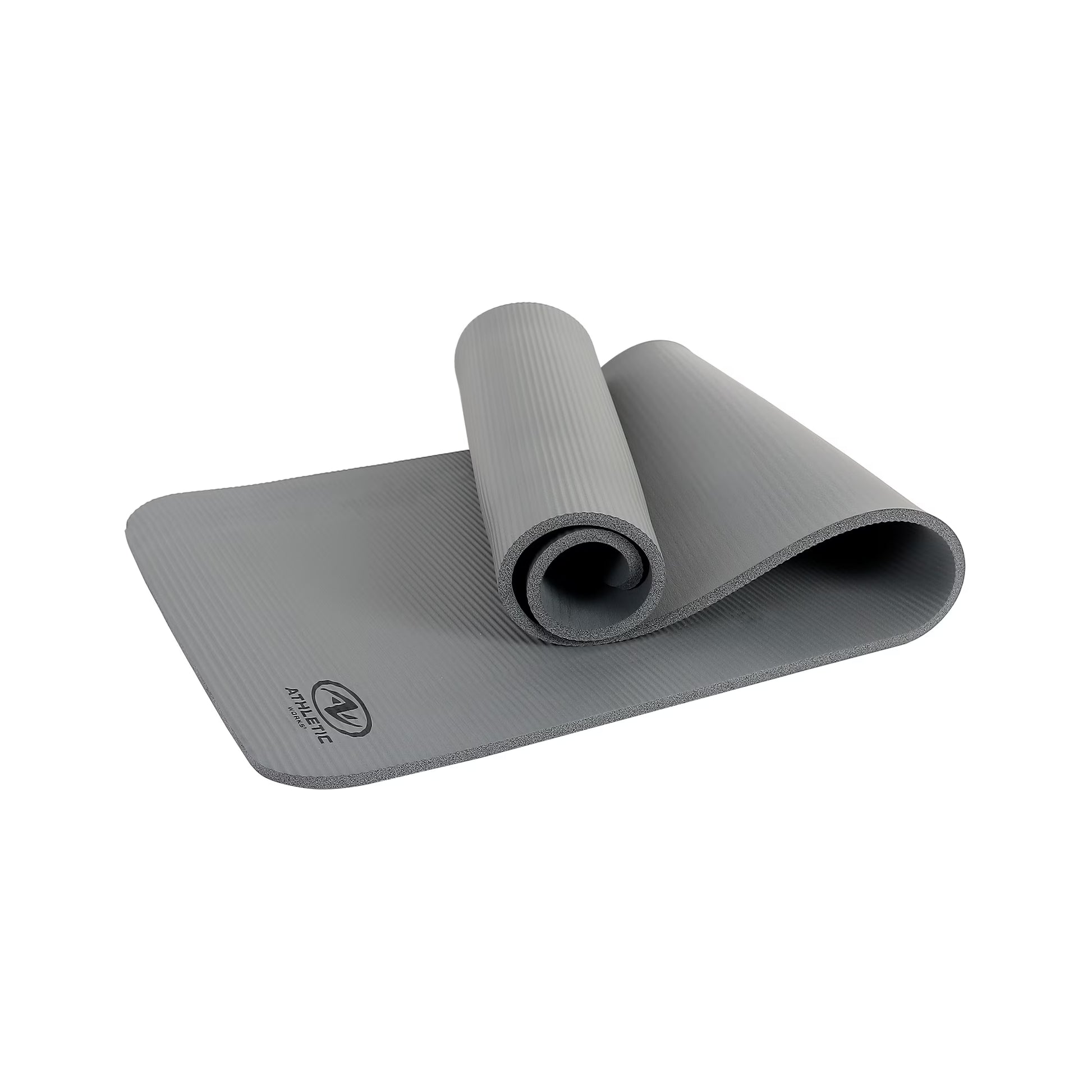 (3 Pack)  12Mm Fitness Mat, NBR Foam Gray Color, with Carry Strap, Size: 72Inx23.5Inx12Mm