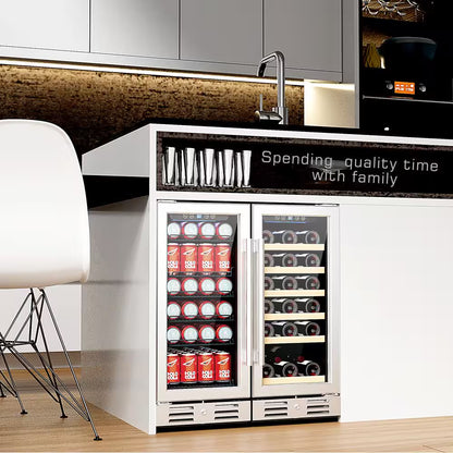15 In. Built-In 30-Bottle Single Zone Wine Cooler Compressor