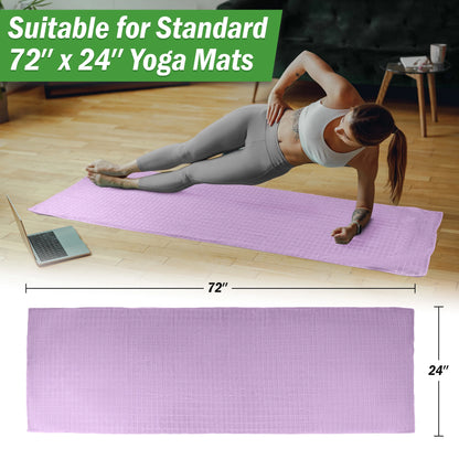 Yoga Towel Set - 72X24 Towel for Hot Yoga and Pilates, Violet