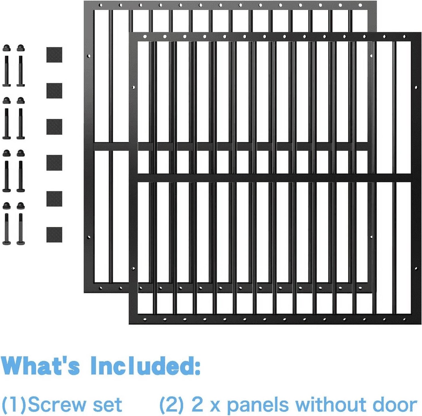 31.5" Height Pet Playpen 2 Panel Add-On, Dog Playpen, Puppy Dogs Heavy-Duty Extendable Pen,Easy Assemble, Black