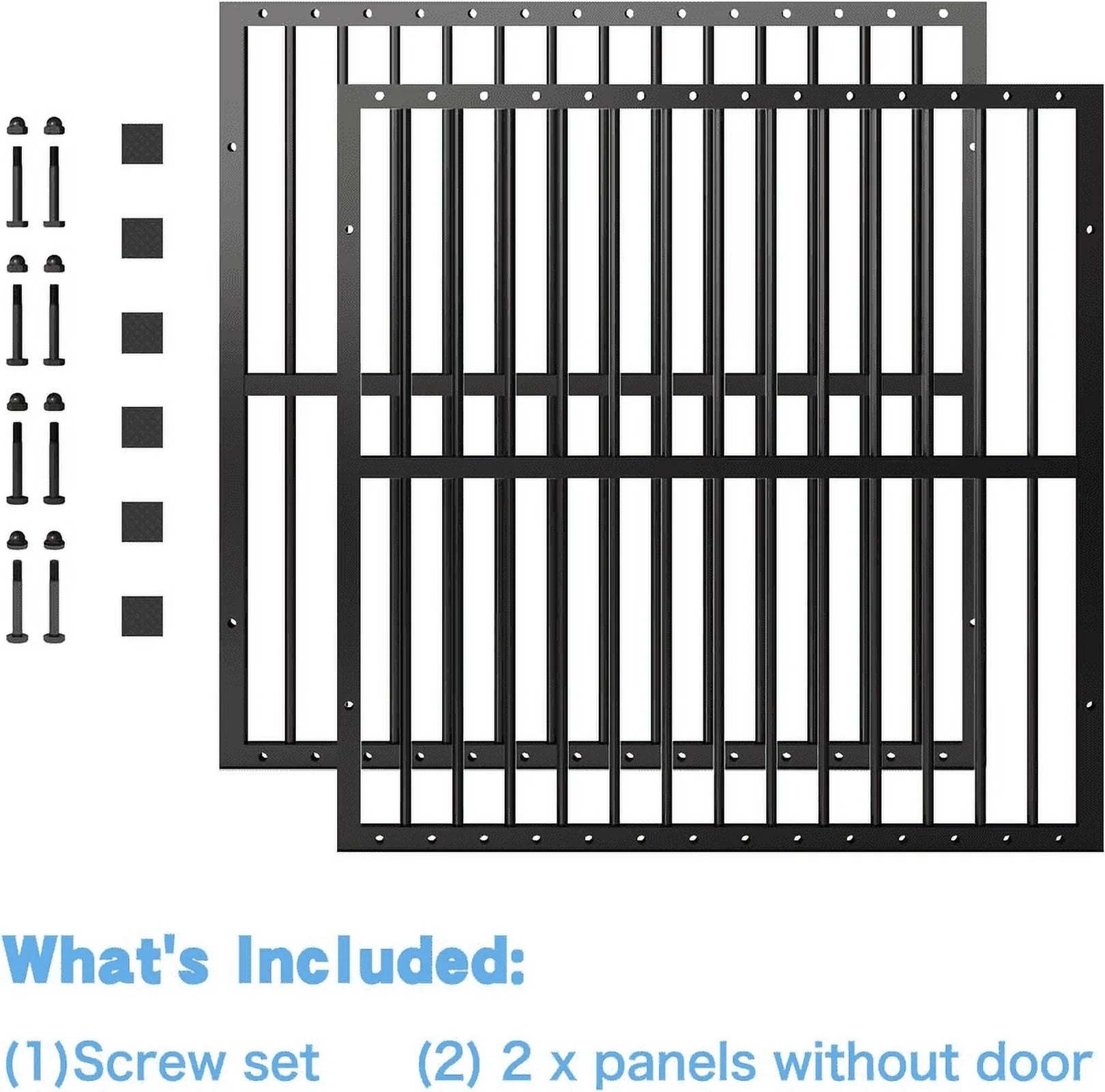 31.5" Height Pet Playpen 2 Panel Add-On, Dog Playpen, Puppy Dogs Heavy-Duty Extendable Pen,Easy Assemble, Black