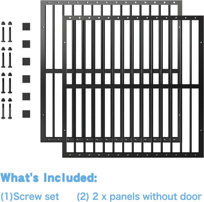 31.5" Height Pet Playpen 2 Panel Add-On, Dog Playpen, Puppy Dogs Heavy-Duty Extendable Pen,Easy Assemble, Black