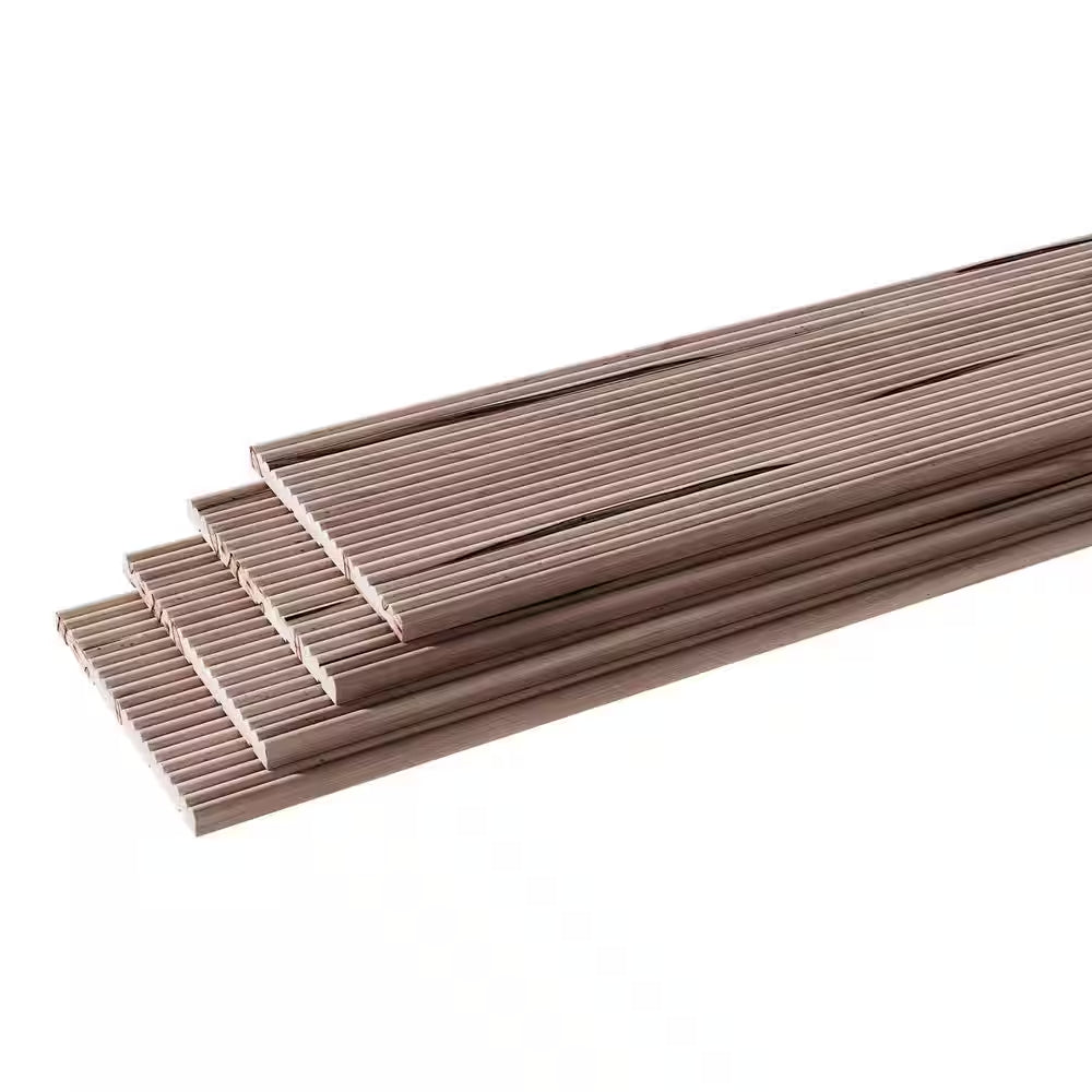 0.375 In. D X 5 In. W X 47.5 In. L Unfinished Ambrosia Maple Wood Accent Wall Panel Moulding