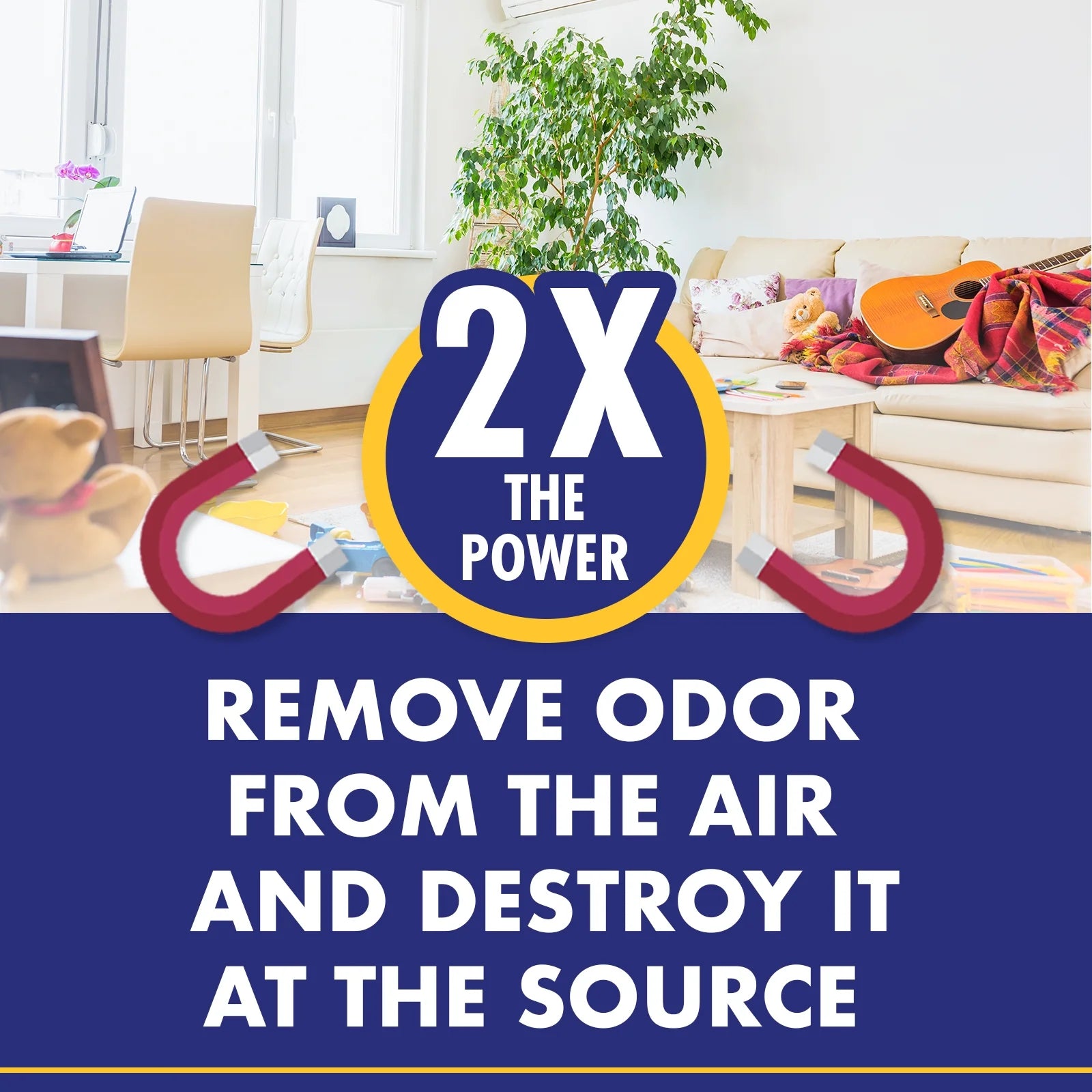 (2 Pack)  Pet Odor Air Magnet for Dogs and Cats, 14 Oz