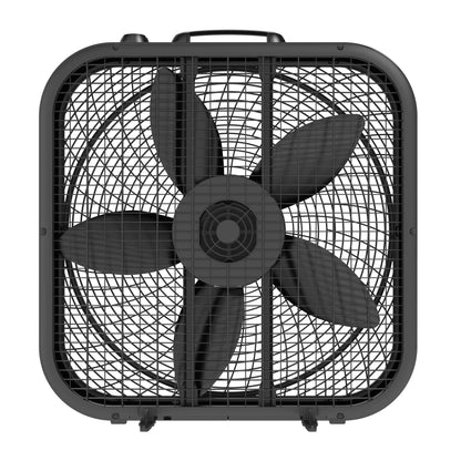 (3 Pack)  Cool Colors 20" 3-Speed Weather Resistant Box Fan, Black B20301, New
