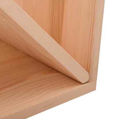 24-Bottle Burlywood Modular Wine Rack, Stackable Wine Storage Cube for Bar Cellar Kitchen Dining Room