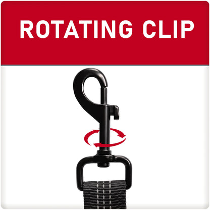 (3 Pack)  Adjustable Pet Seat Belt, Black, Material - Nylon, Harness Type - Direct to Seatbelt Swivel Tether.