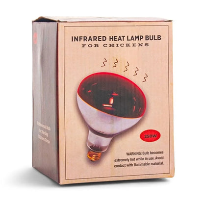 (2 Pack)  Culinary Coop Infrared Heat Lamp Glass Bulb 250 Watt