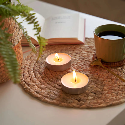 White Unscented Indoor/Outdoor Oversized Tealight Candles,6 Count