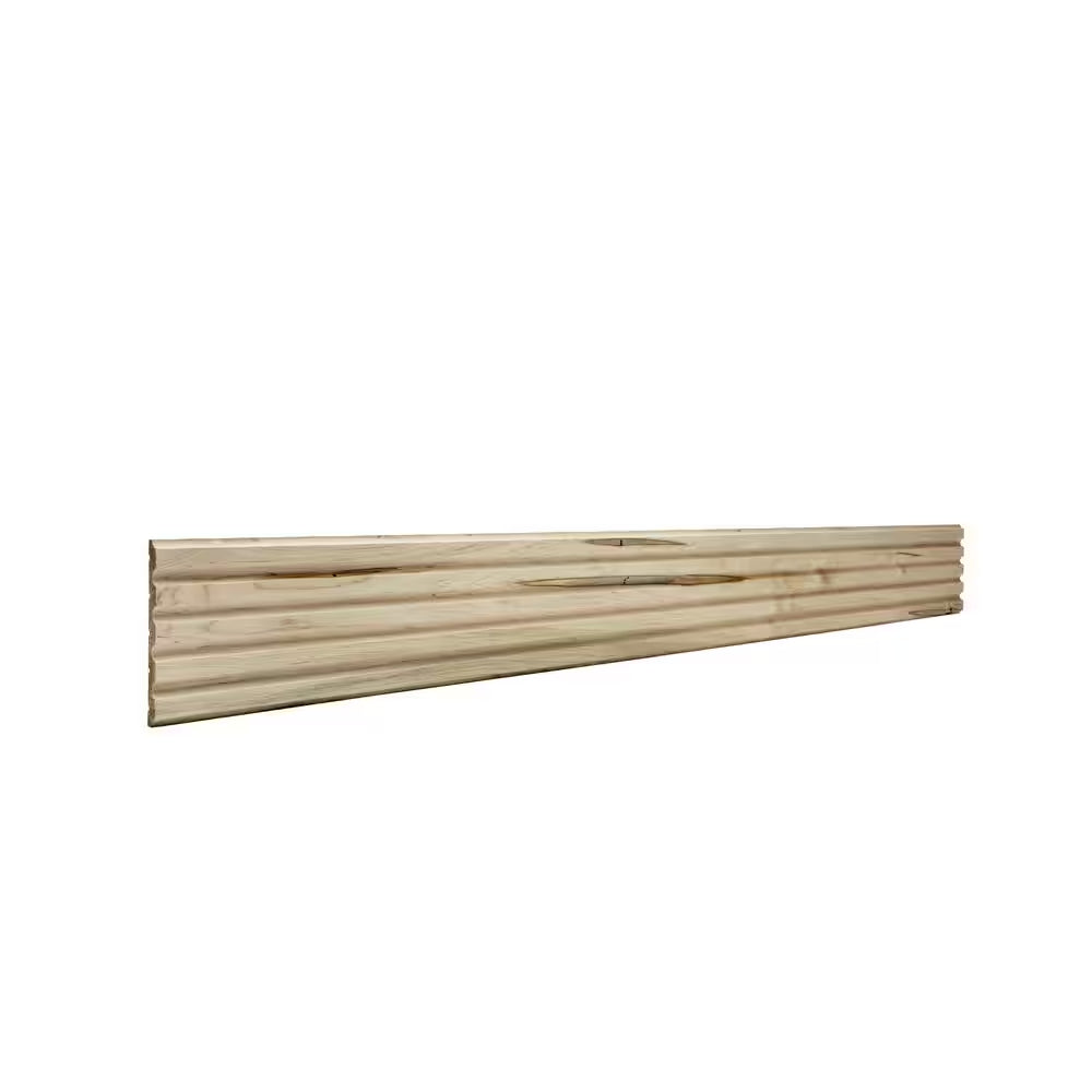 1549-4FTWMAP 0. 4375 In. D 5In. W X 47.5 In. L Unfinished Ambrosia Maple Wood Traditional Fluted Panel Moulding