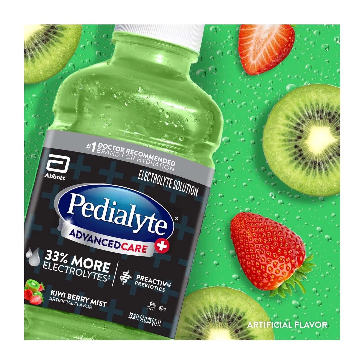 (4 Pack)  Advancedcare plus Electrolyte Drink, Kiwi Berry Mist, 1 Liter