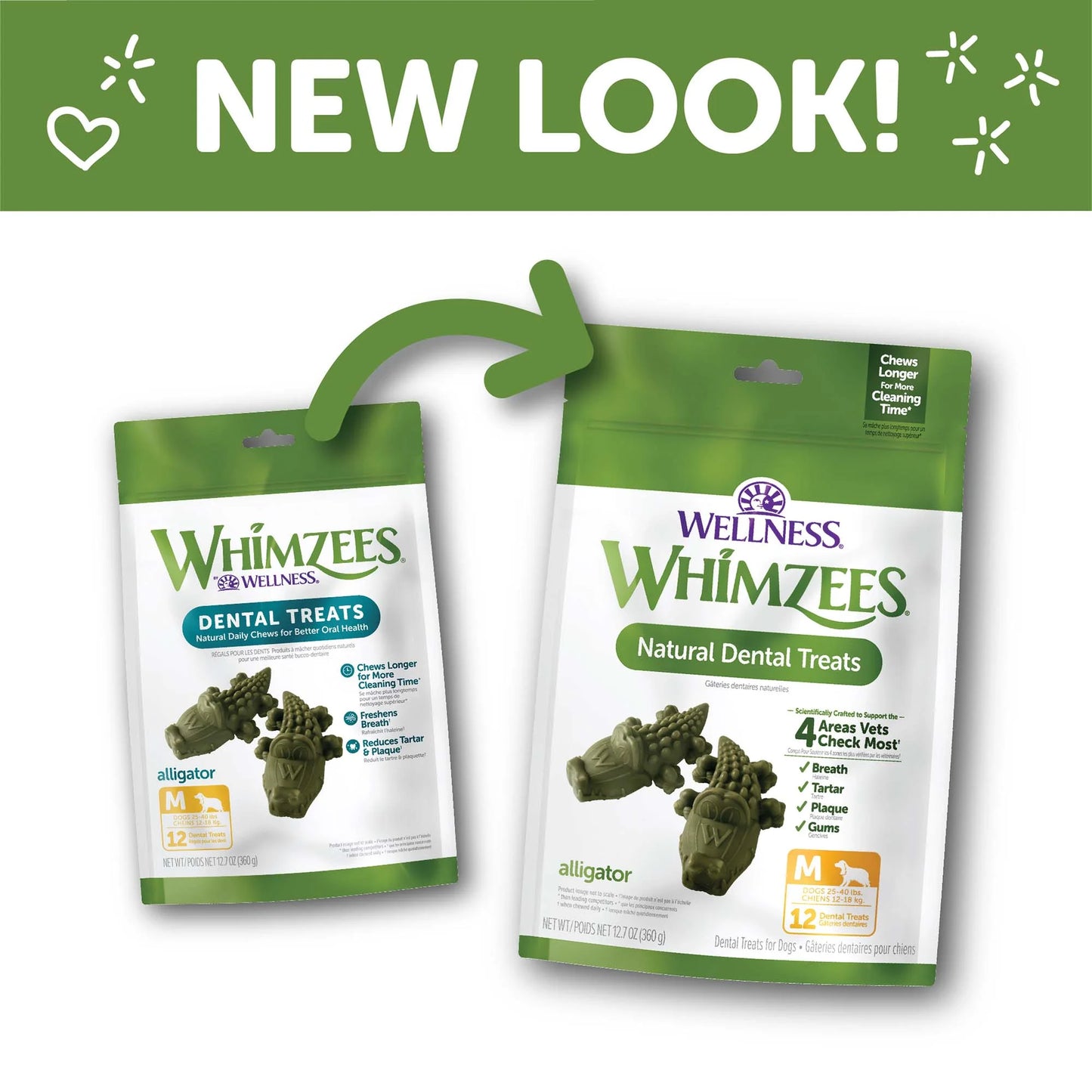 Wellness® ® Alligator Natural Grain Free Dental Chews for Dogs, Medium Breed, 12 Count