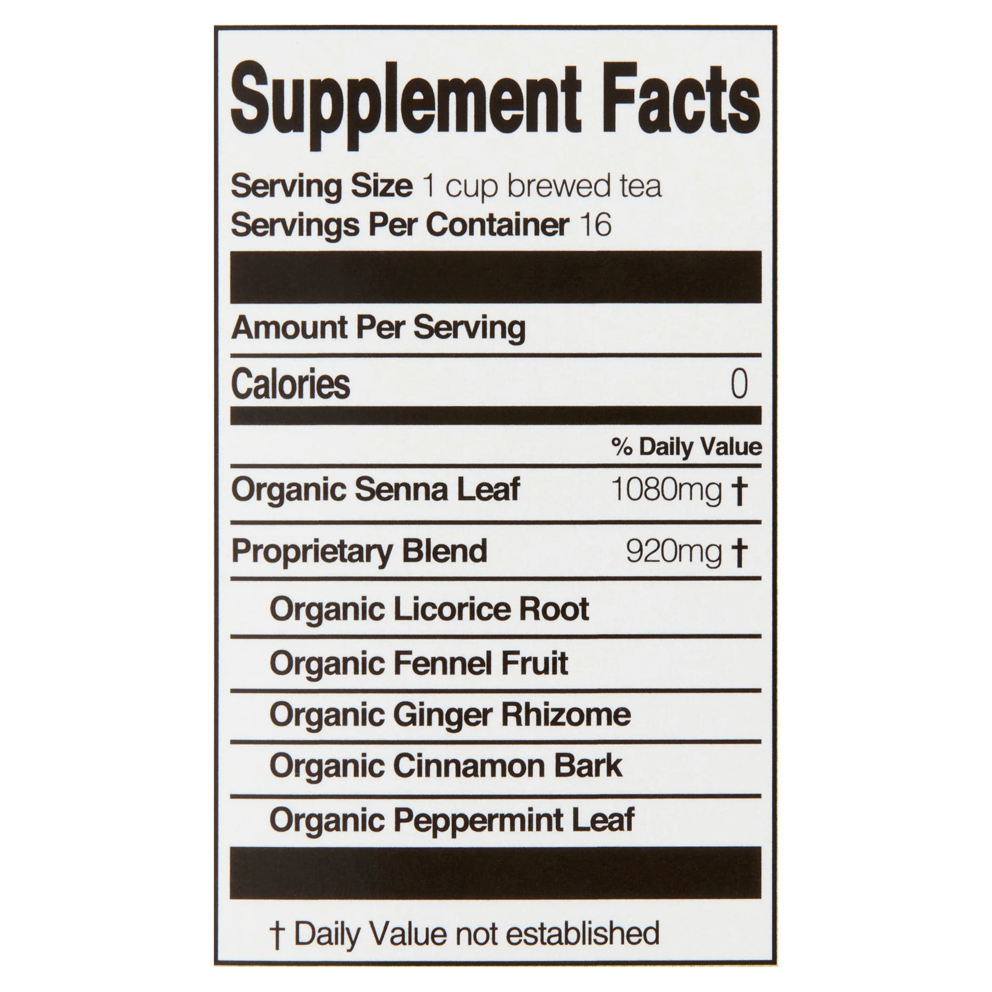 (4 Pack)  Organic Cleanse Tea Bags, 1.13 Oz, 16 Count