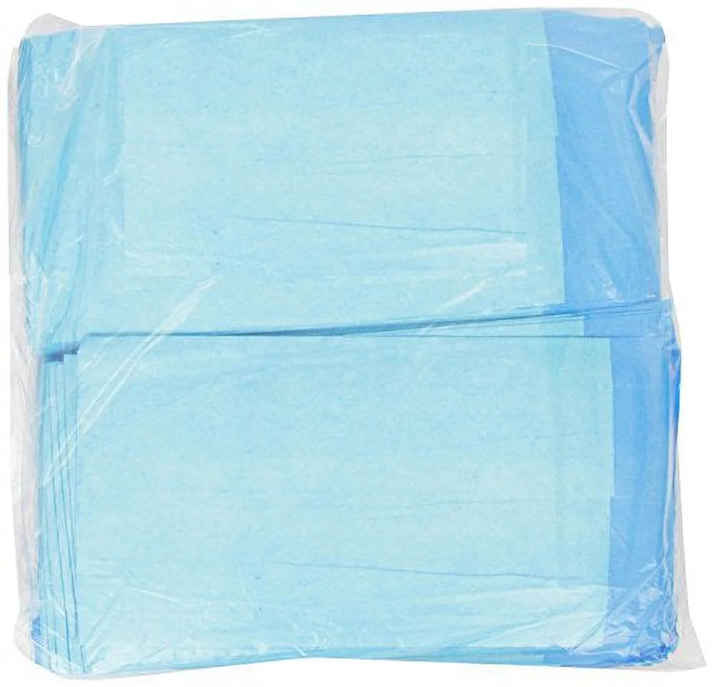 (Chux) Disposable Underpads 23 X 36, Waterproof Highly Absorbent Bed Pads for Adults, Children and Pets, Large Size, Blue, Count (100/Pack) plus Hand Sanitizing Wipes