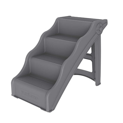Tail Waggers Dog Stairs Flexi-Step, Foldable Dog Steps with 4-Step Design and Non-Slip Treads, Medium