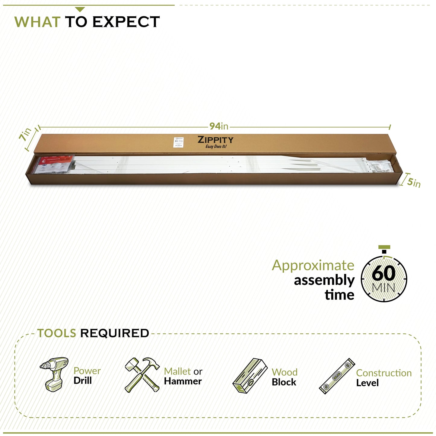 42In H X 92In W (2 Panels) No Dig Zippity Manchester Fence Kit, White Vinyl Picket Fence Panels, Perfect Durable Temporary Outdoor Fence for Backyard, Patio, or Garden, ZP19018