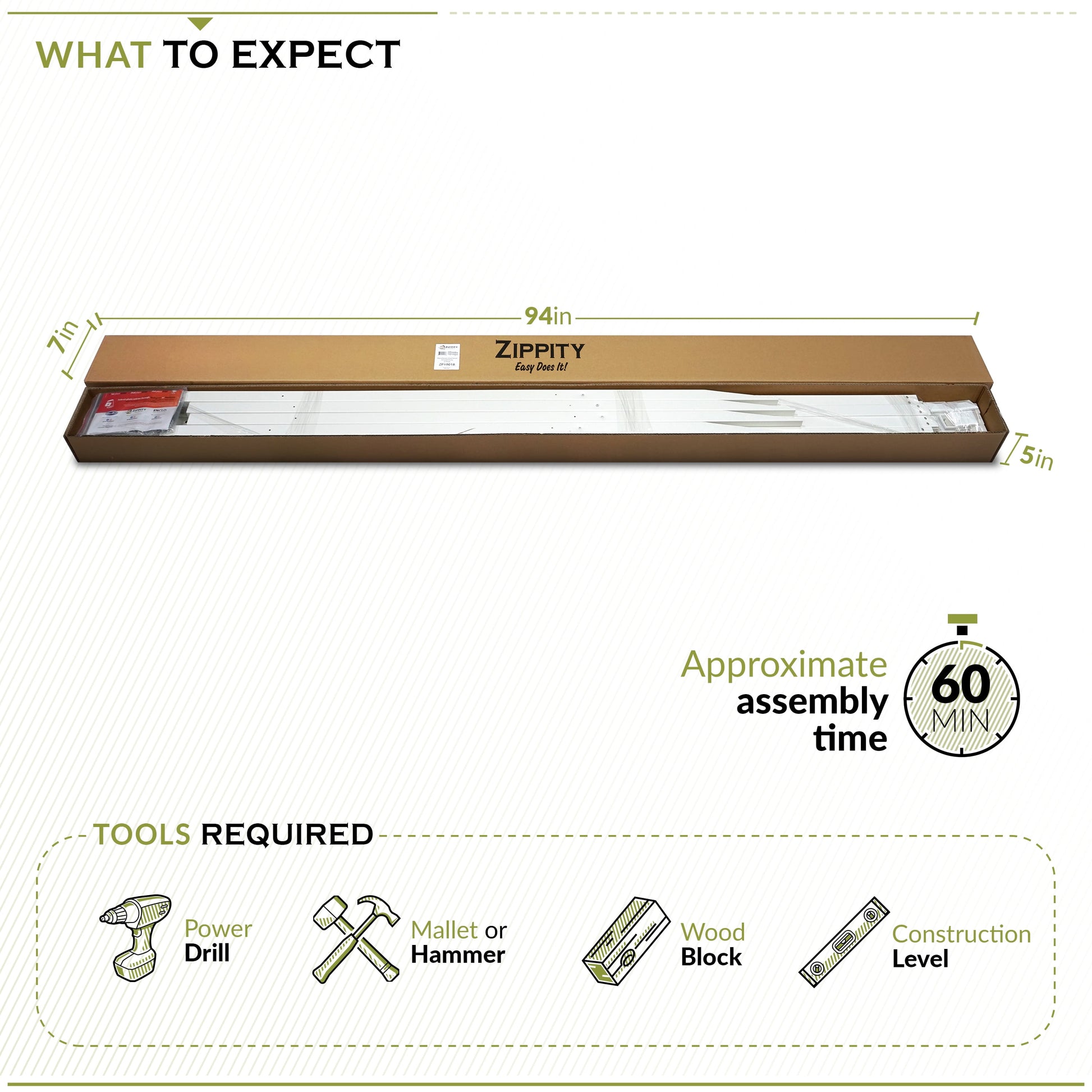 42In H X 92In W (2 Panels) No Dig Zippity Manchester Fence Kit, White Vinyl Picket Fence Panels, Perfect Durable Temporary Outdoor Fence for Backyard, Patio, or Garden, ZP19018
