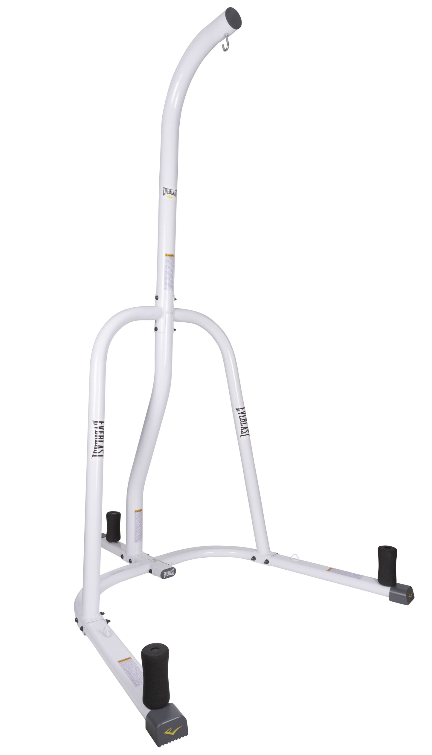 Single Station Heavy-Duty Punching Bag Stand, Powder-Coated Steel, 100 Lb Capacity, White