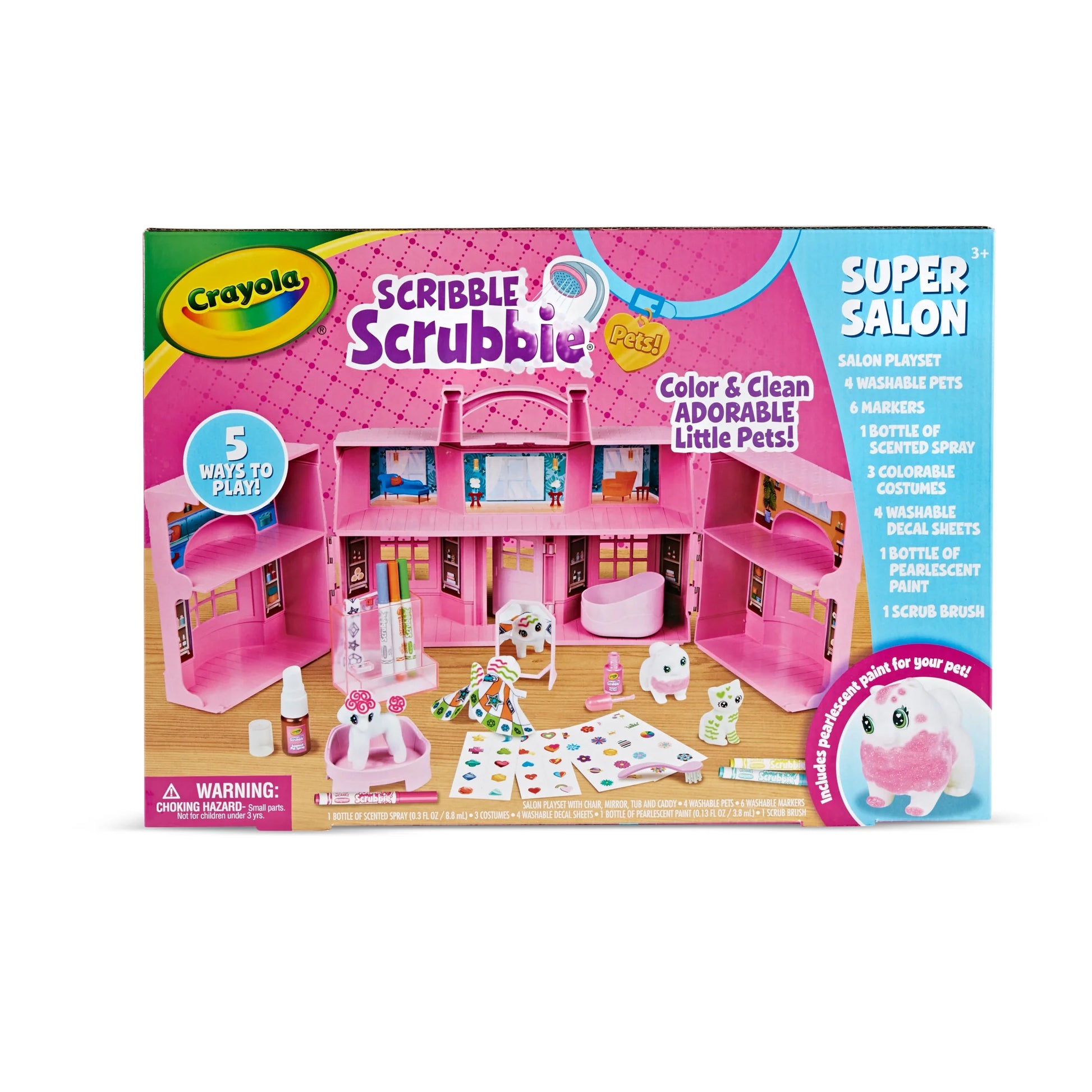 Scribble Scrubbie Pets Super Salon, Creative Toys for Kids, Coloring Gifts for Girls & Boys, Arts and Crafts, Ages 3+