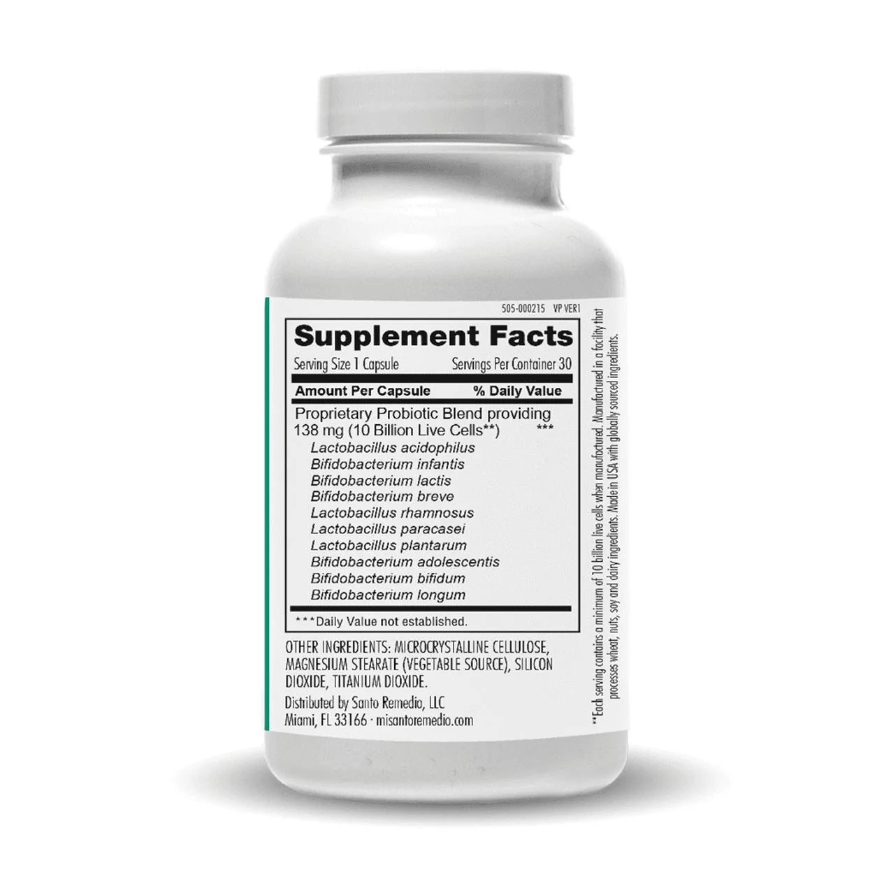 Probiotic Supplement for Digestive Health with Lactobacillus Acidophilus, Unisex, 30 Count, Adult