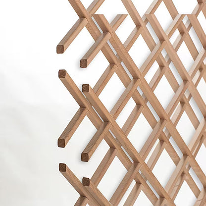 18-Bottle Trimmable Wine Rack Lattice Panel Inserts in Unfinished Solid North American Hard Maple