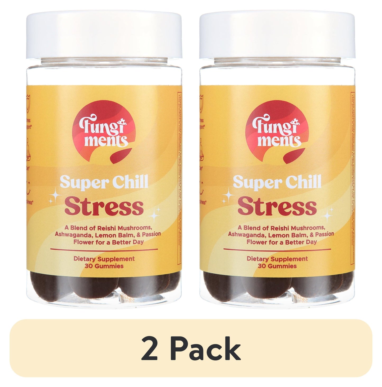 (2 Pack)  Super Chill - Sleep&Relax, Healthy Cortisol, Reishi, Ashwagandha, L-Theanine - 30Ct