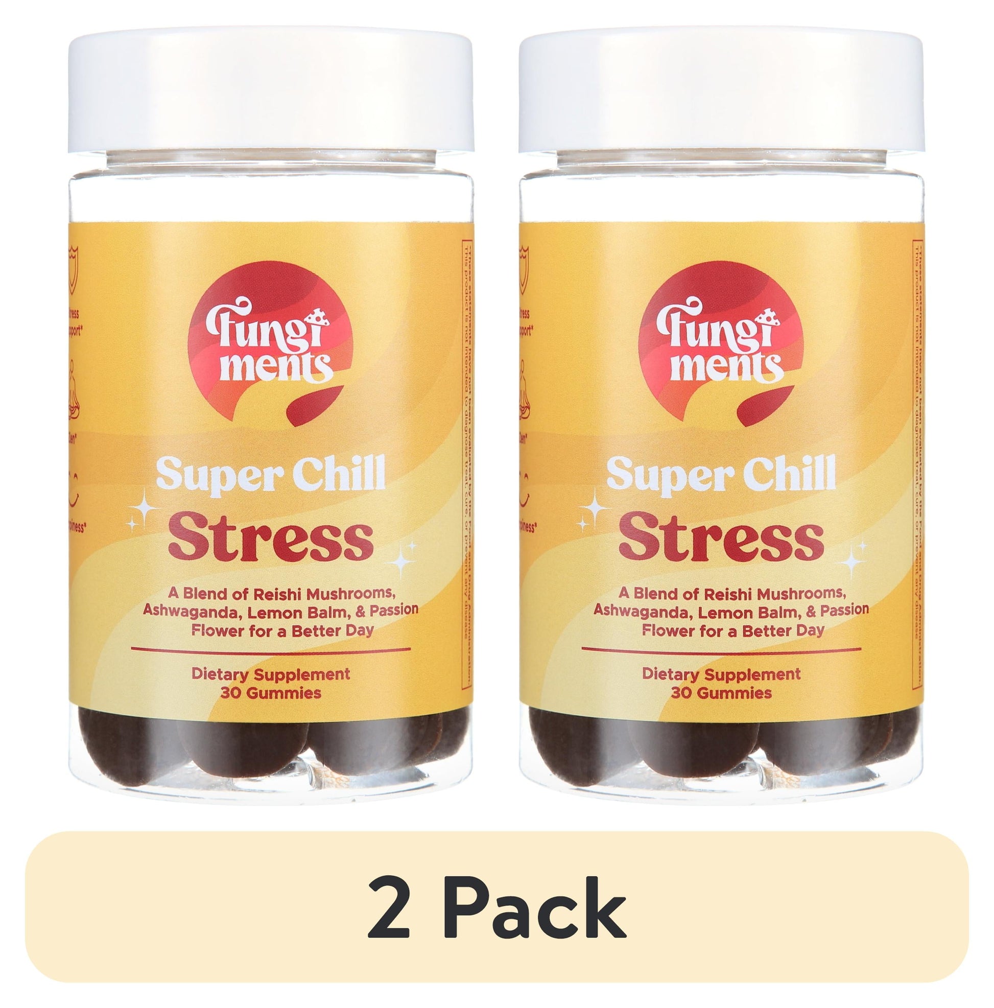 (2 Pack)  Super Chill - Sleep&Relax, Healthy Cortisol, Reishi, Ashwagandha, L-Theanine - 30Ct