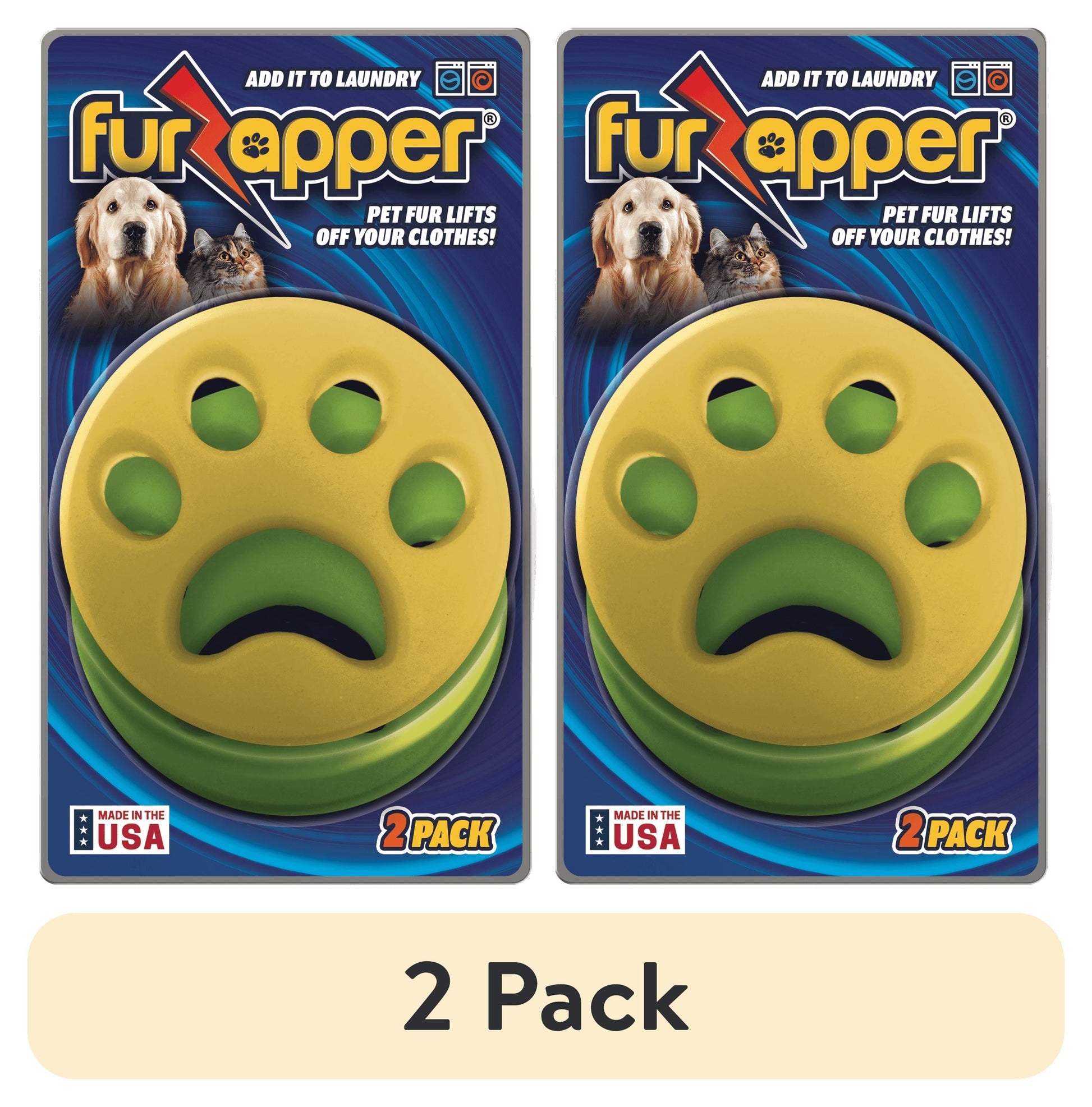 (2 Pack)  Yellow Lint Remover, 2 Count, Resuable, Hypoallergenic