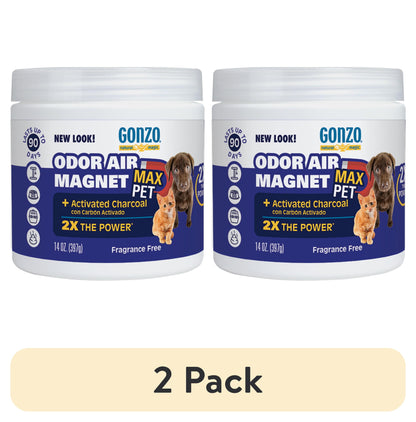 (2 Pack)  Pet Odor Air Magnet for Dogs and Cats, 14 Oz