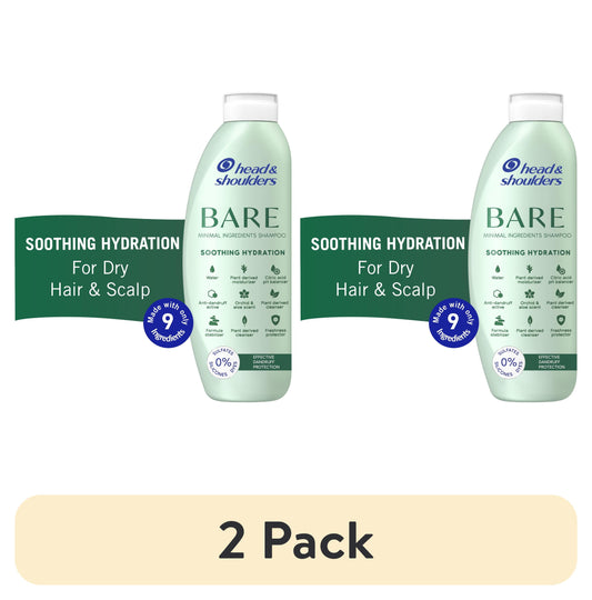 (2 Pack) Head and Shoulders BARE Soothing Hydration Dandruff Shampoo, 13.5 Oz