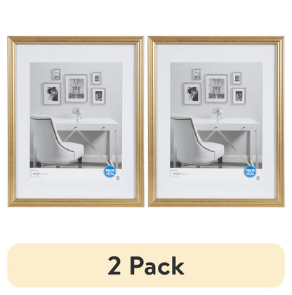 (2 Pack)  4X6 Traditional Gallery Wall Picture Frame, Gold