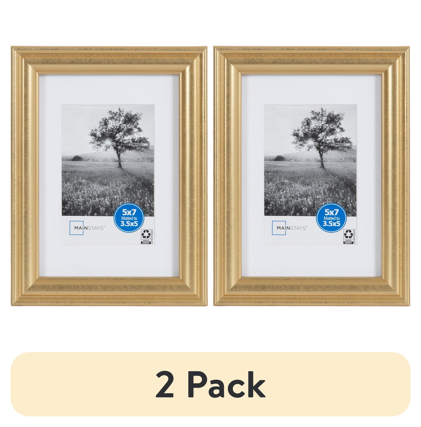 (2 Pack)  4X6 Traditional Gallery Wall Picture Frame, Gold